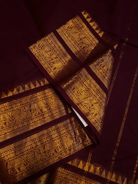 Pure Kanchi Cotton Saree - Maroon