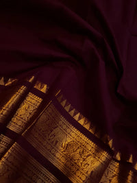 Pure Kanchi Cotton Saree - Maroon