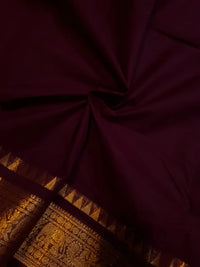 Pure Kanchi Cotton Saree - Maroon