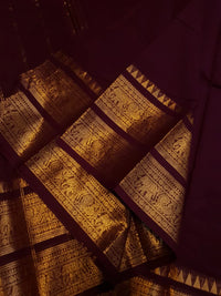 Pure Kanchi Cotton Saree - Maroon