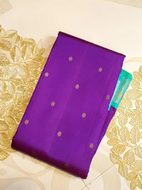 3G Pure Zari Kanjivaram Silk Saree in Royal Purple | Silkmark Certified