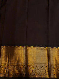 Semi Silk Saree - Pink with Brown  Border