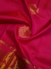 2G Pure Kanjivaram Silk Saree in Pink with Gold Zari | Silkmark Certified
