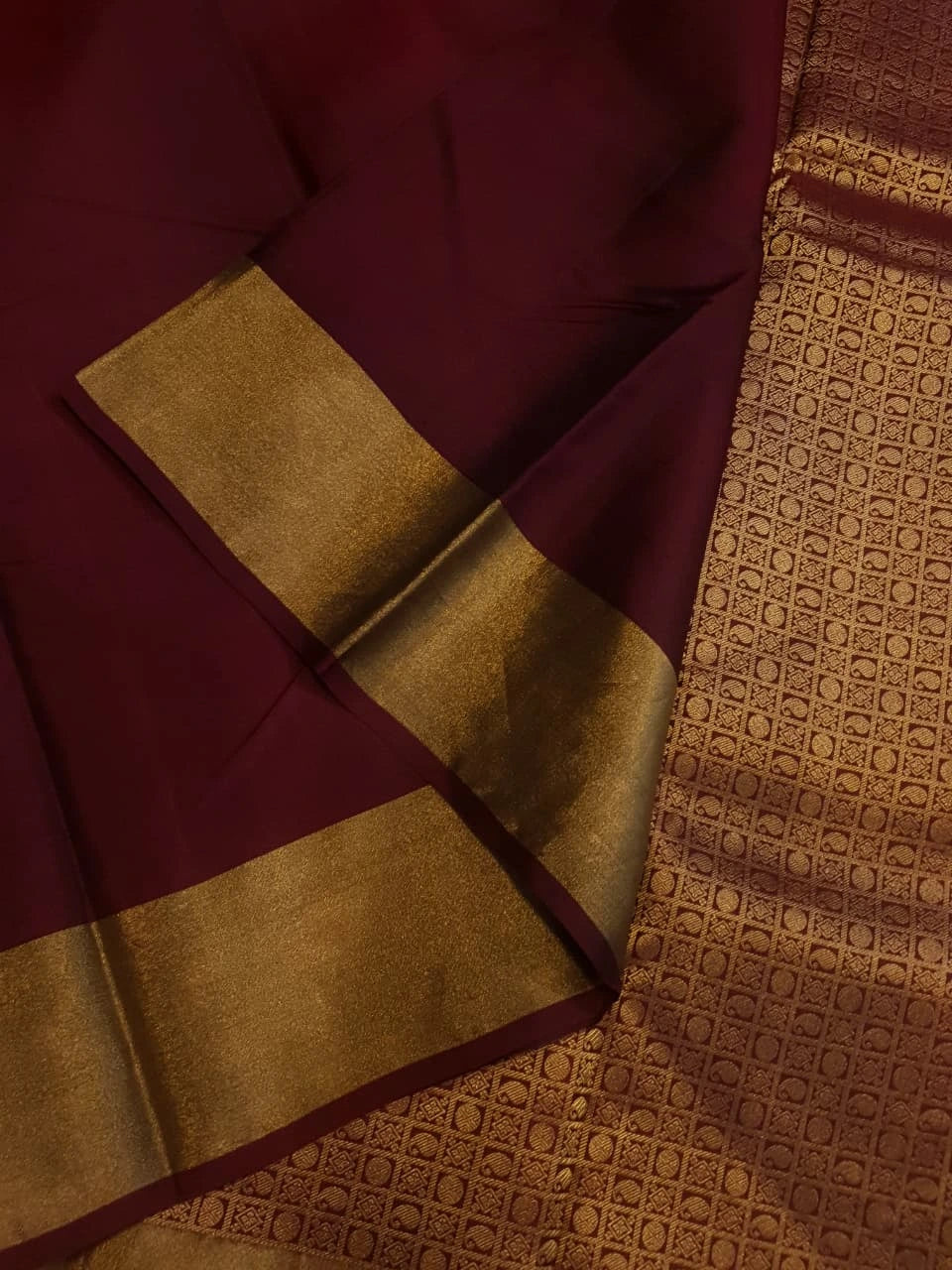 Lightweight Kanjivaram Silk - Brown