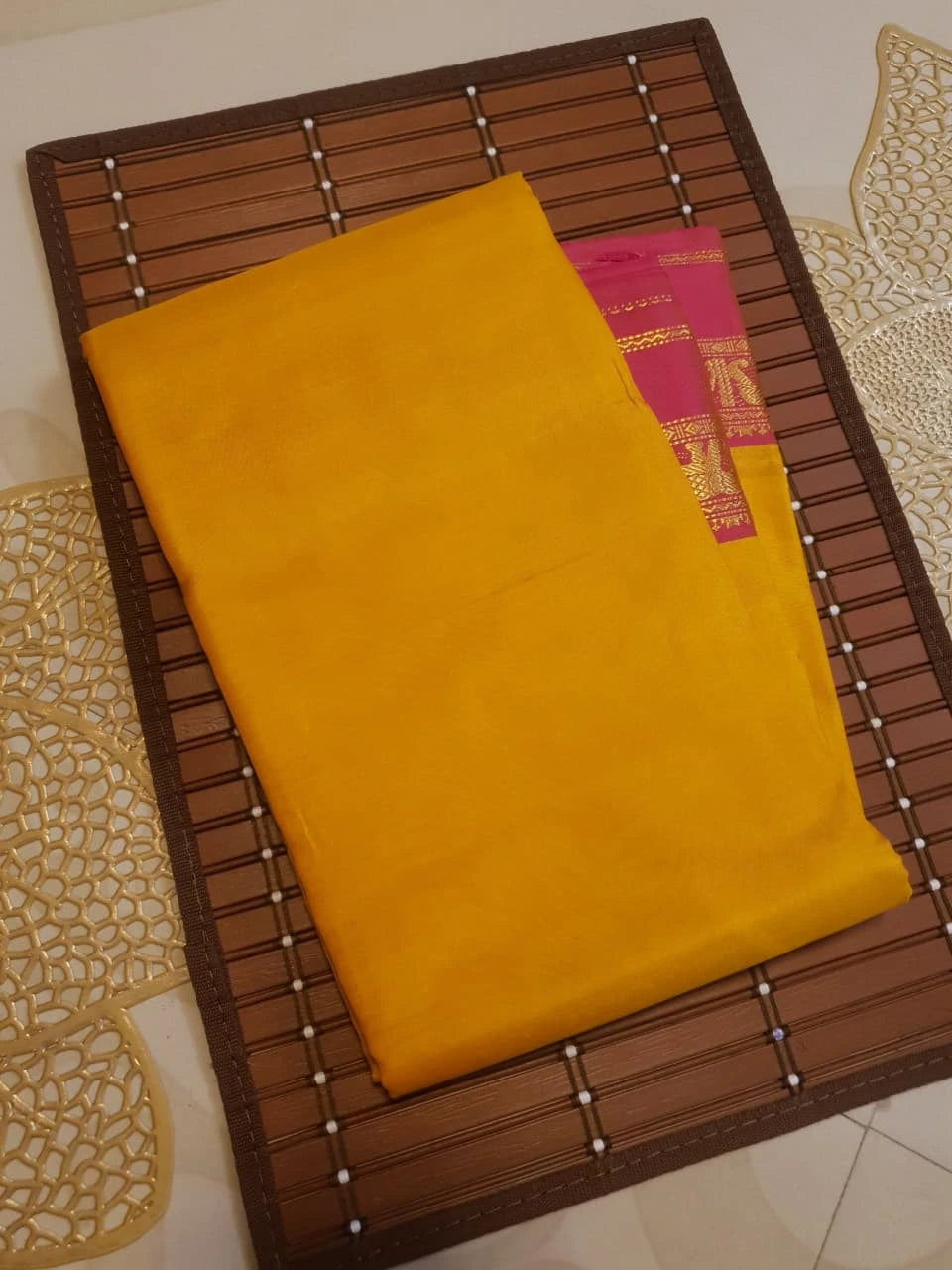 Lightweight Kanjivaram Silk - Mango Yellow