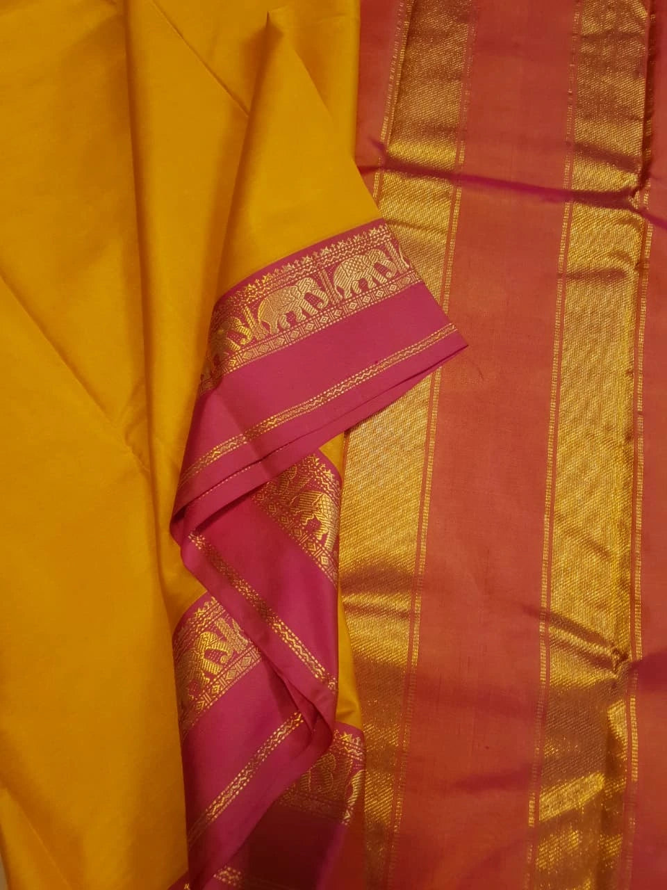 Lightweight Kanjivaram Silk - Mango Yellow