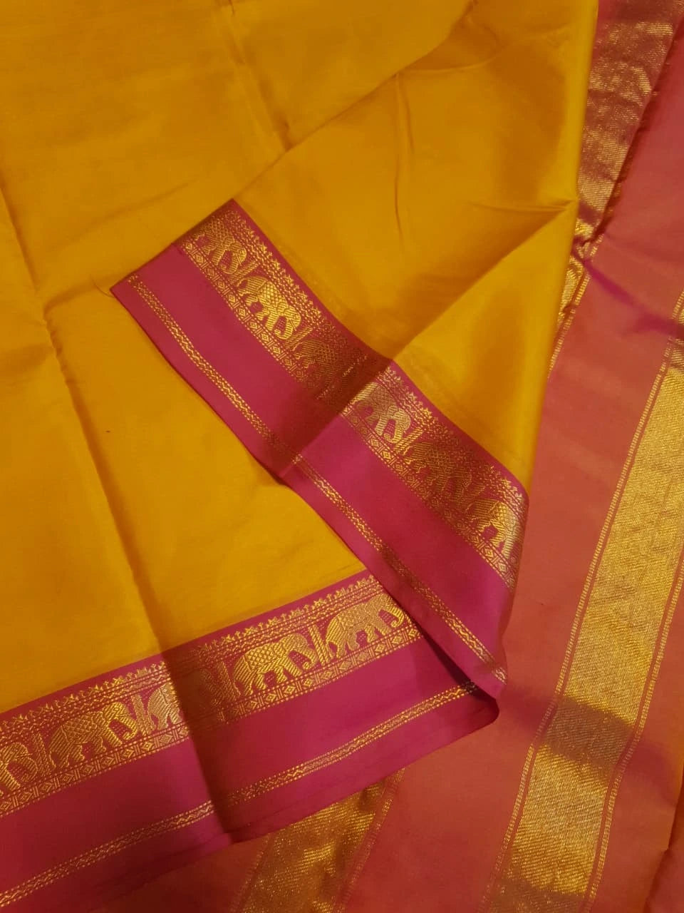 Lightweight Kanjivaram Silk - Mango Yellow