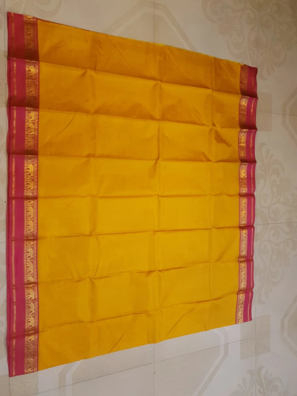 Lightweight Kanjivaram Silk - Mango Yellow
