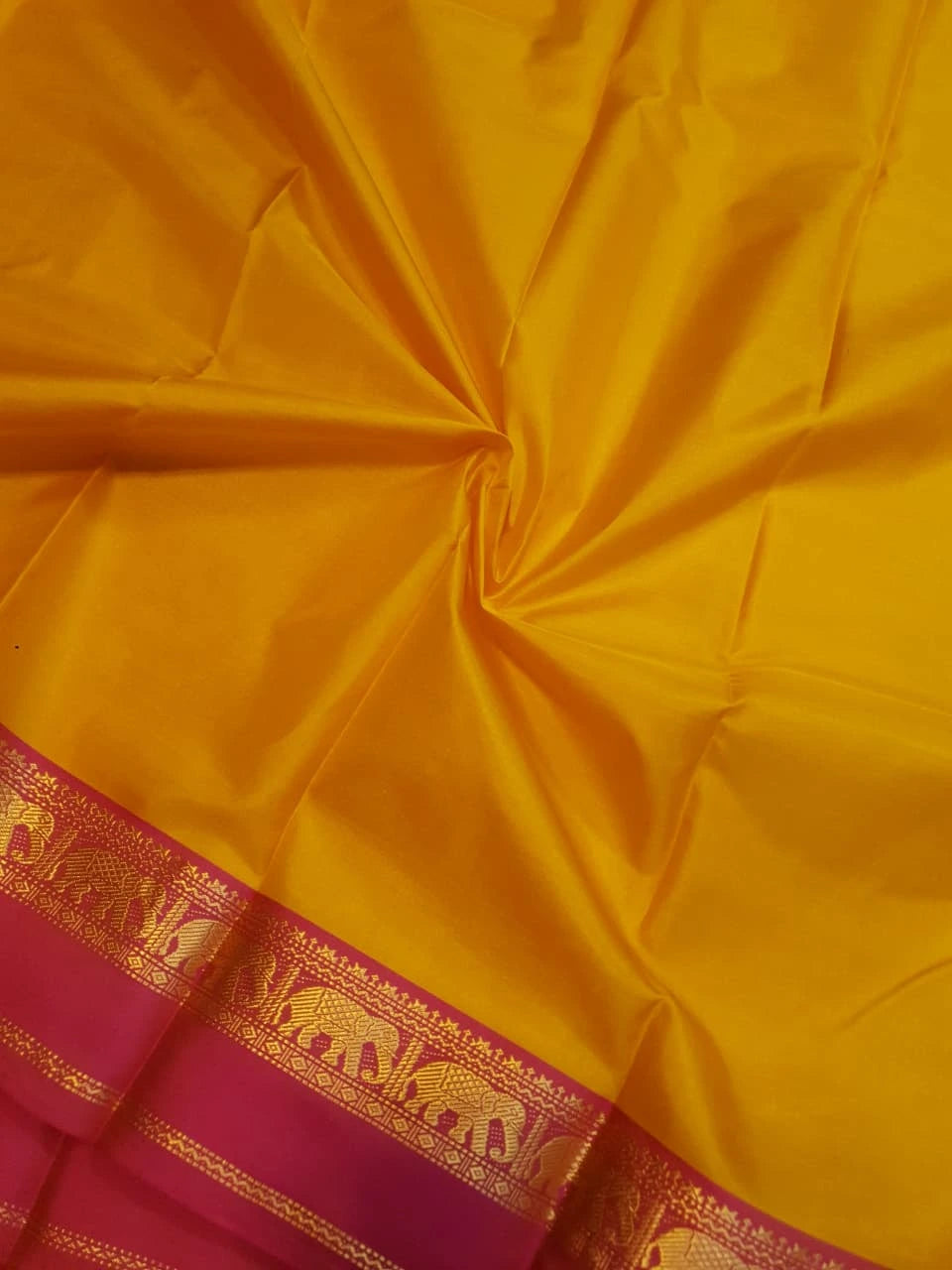 Lightweight Kanjivaram Silk - Mango Yellow