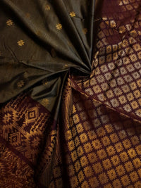 Slubby Soft Semi Silk Saree - Gray