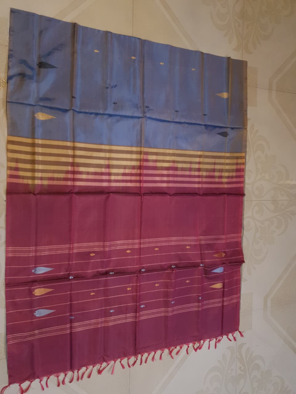 Banana Pith Handloom Silk Saree