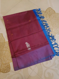 Banana Pith Handloom Silk Saree - Maroon