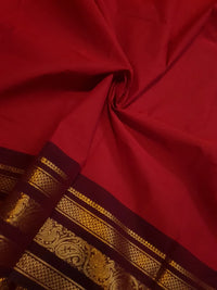 Pure Kanchi Cotton Saree - Maroon