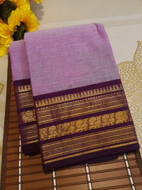 Pure Kanchi Cotton Saree - Lavender