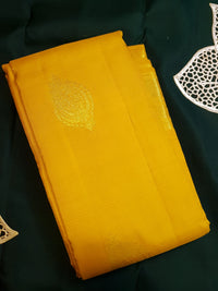 2Gram Pure Kanjivaram Silk Saree - Yellow | Silkmark Certified