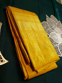 2Gram Pure Kanjivaram Silk Saree - Yellow | Silkmark Certified