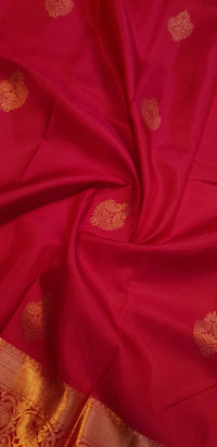 2Gram Pure Kanjivaram Silk Saree - Red | Silkmark Certified
