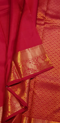 2Gram Pure Kanjivaram Silk Saree - Red | Silkmark Certified
