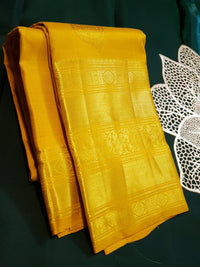 2Gram Pure Kanjivaram Silk Saree - Yellow | Silkmark Certified