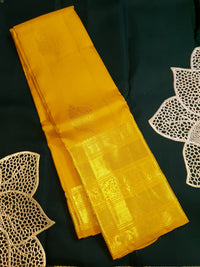 2Gram Pure Kanjivaram Silk Saree - Yellow | Silkmark Certified